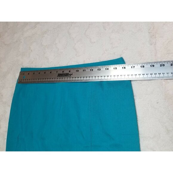 Halogen Womens Straight Skirt Size 10 Blue Wide Waistband Flat Front Back Zipper - Picture 6 of 6